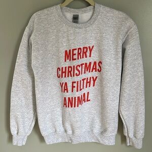 Pink Lily Christmas Sweatshirt Small